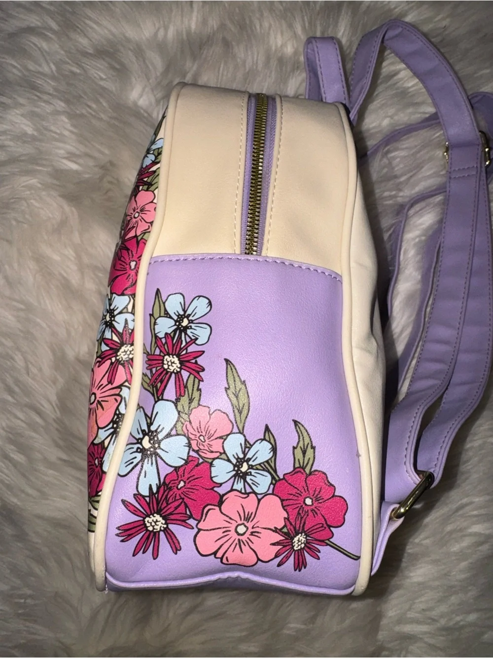 Kiki's Delivery Service Cream and Purple Cat Mini Backpack